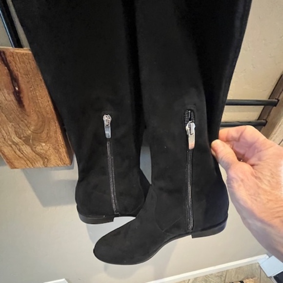 Marc Jacobs Black Suede Over The Knee 3/4" Heel Boots Sz 6M EUC - Picture 5 of 10